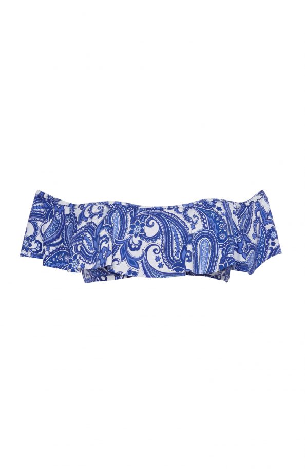 Blue Paisley Frill Bandeau Top £8