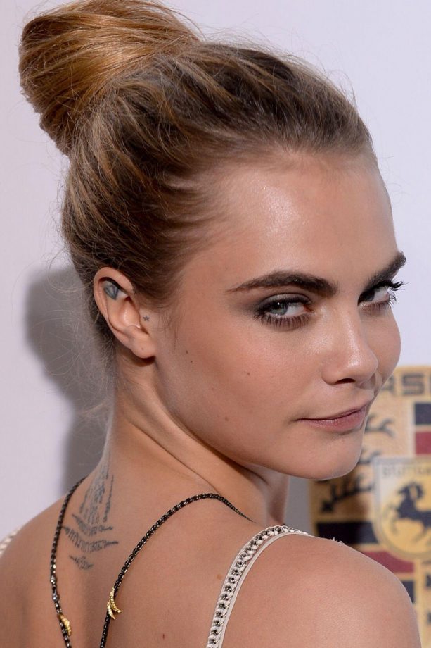 Festival Hairstyle: Cara Delevingne Wins With A Simple Updo, 2014