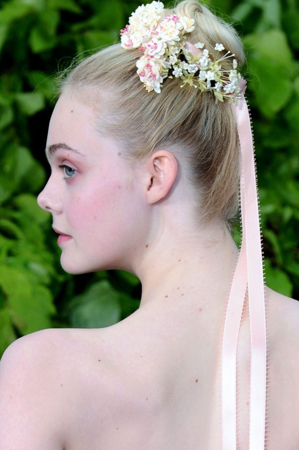 Festival Hairstyle: Elle Fanning Does A Girlie Bun, 2014