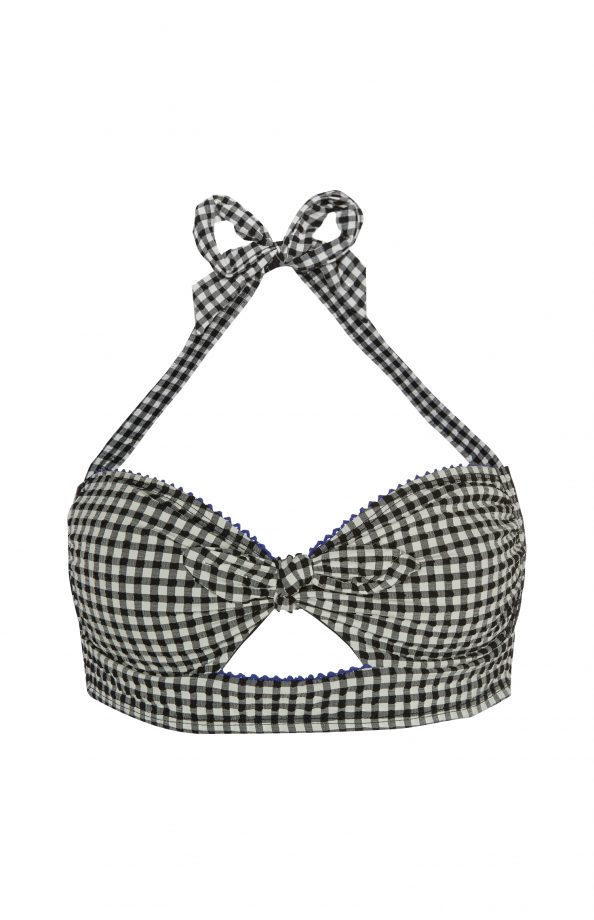 Gingham Cut Out Bikini Top £8
