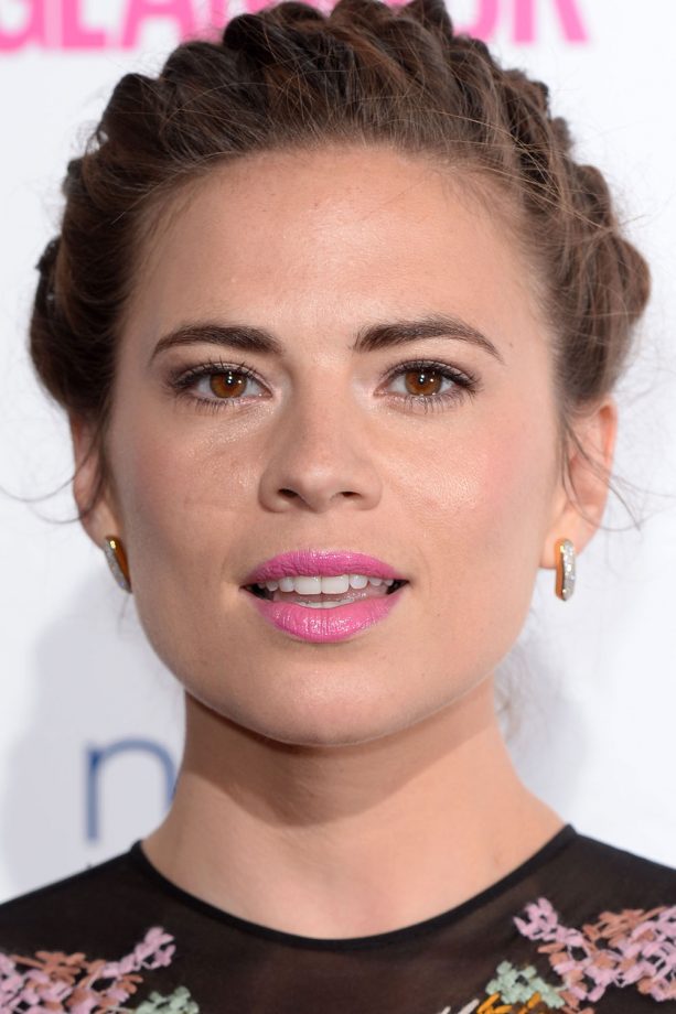 Hayley Atwell Works A Plaited Braid At The Woman Of The Year Awards, 2014