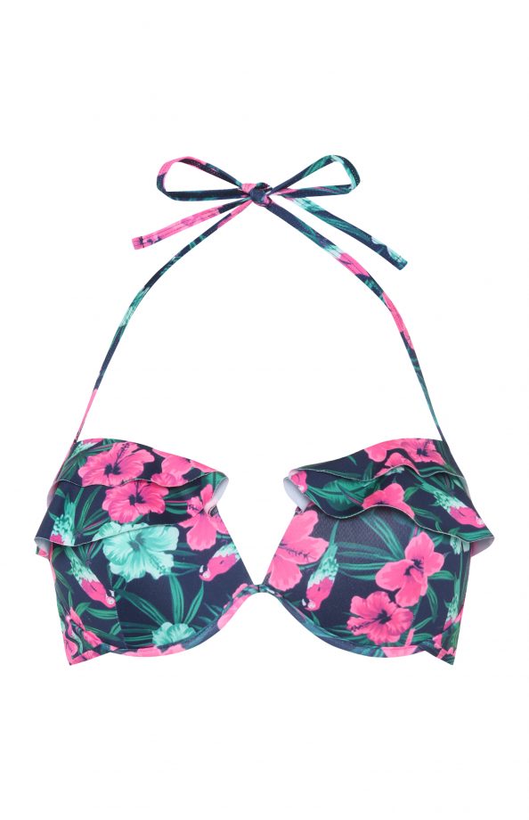 Ruffle Floral Bikini Top £6