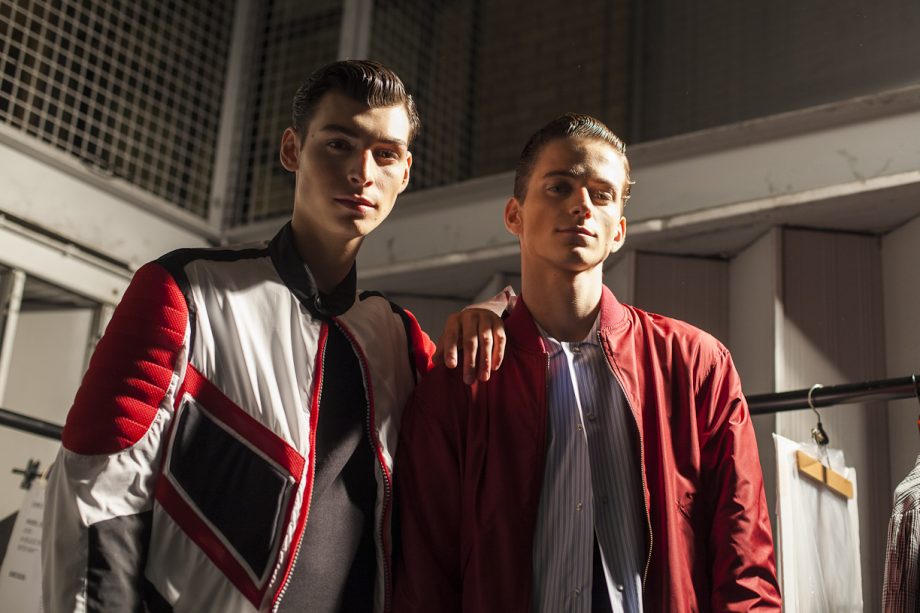 Models Hanging Out Backstage At The Casely-Hayford Presentation.