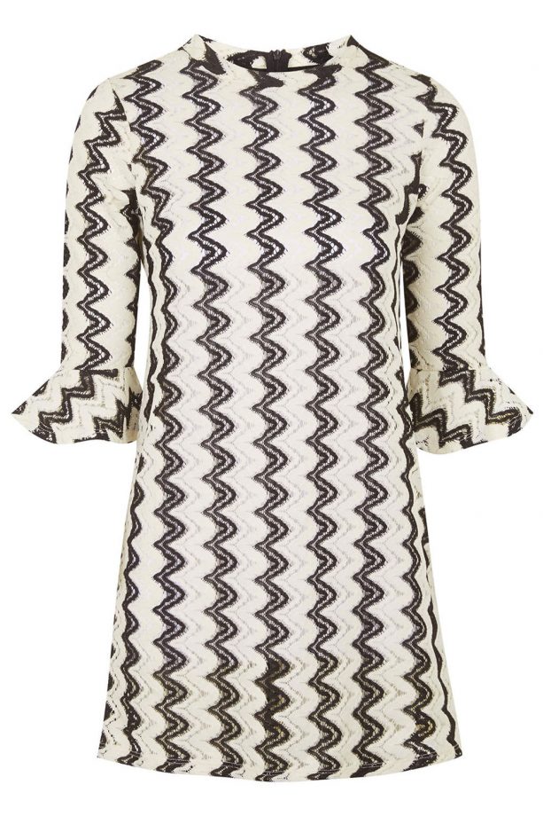 Topshop Wavy Lace Striped Tunic, £32