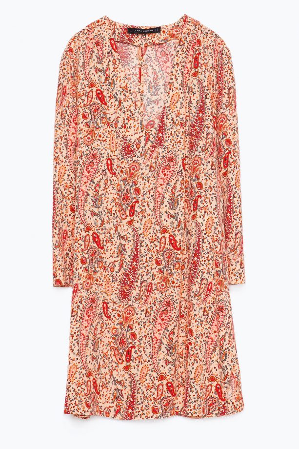 Zara Printed Tunic With Flare Sleeves, £39.99