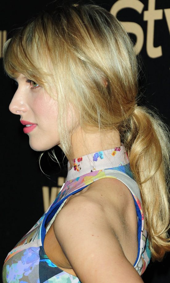 Festival Hairstyle: Lucy Punch's Sleek Low Ponytail Is A Quick And Easy Festival Hairstyle, 2012