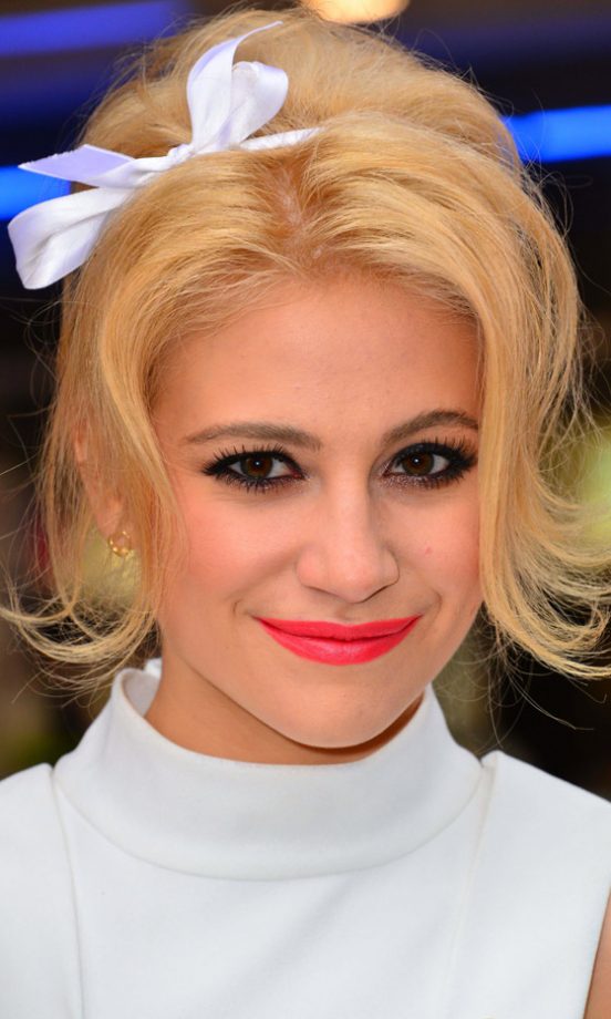 Festival Hairstyle: Pixie Lott Takes Her Ponytail Into Festival Focus With A Cute Bow, 2013