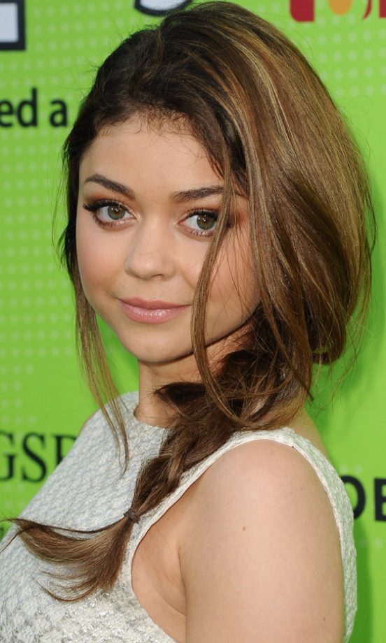Festival Hairstyle: Sarah Hyland Styles Up A Messy Plait At The Skip And Donate Gala Event, 2013