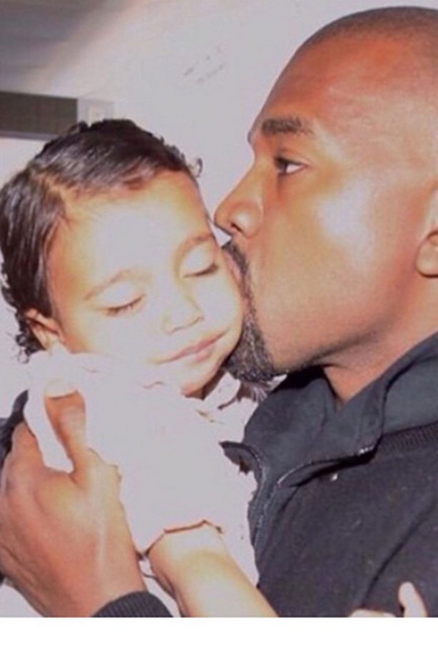 Kanye Kisses North West On Father's Day, 2015