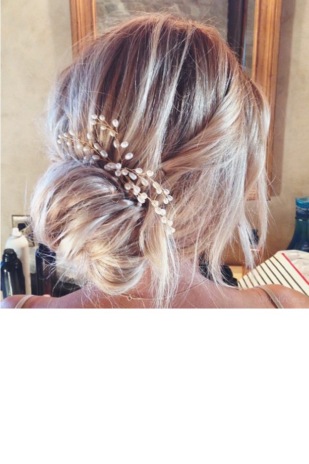 Lauren Conrad Wears A Loose Wrapped Bun To Her Pre-Wedding Rehearsal, 2014