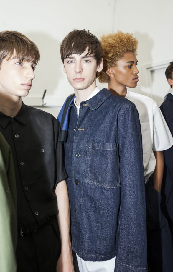Backstage At The Margaret Howell Show.