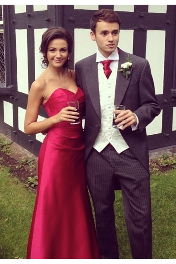 Michelle Keegan Rocks Floor Length Red Bridesmaid Dress, 2012