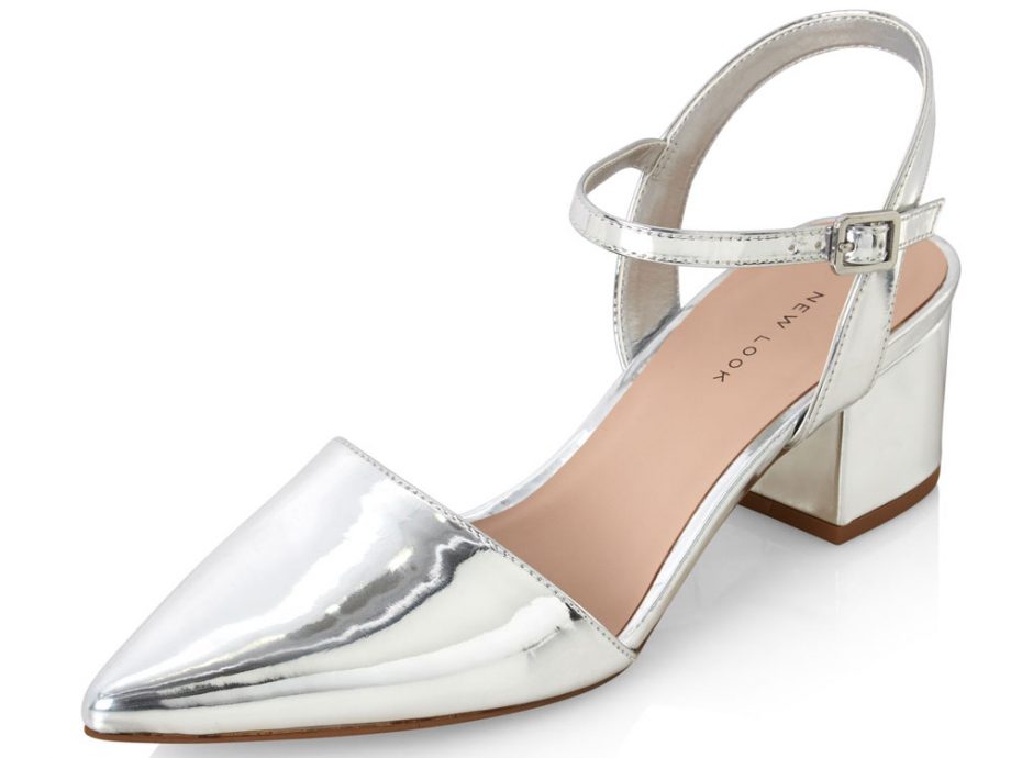 New Look Silver Ankle Strap Shoes, £19.99