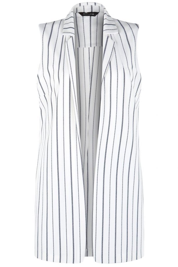 New Look Sleeveless Stripe Blazer, £24.99