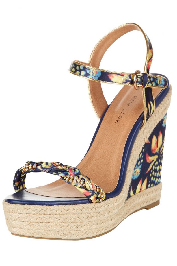 New Look Tropical Print Wedges, £29.99
