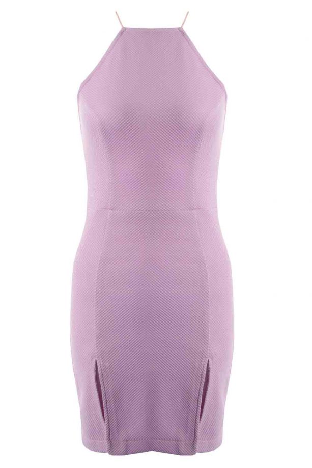 Lilac Split Front Mini Dress, £38
