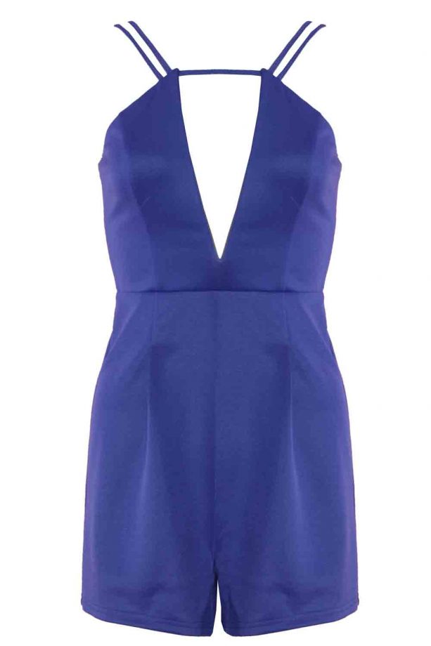 Cobalt Double Strap Plunge Playsuit, £25
