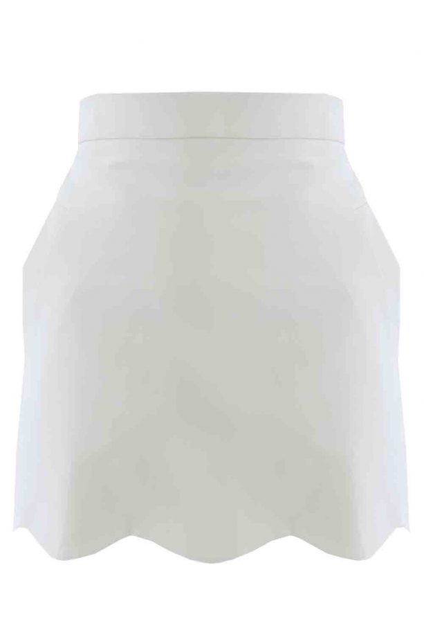 White Scallop Edge Co-ord Skirt, £24
