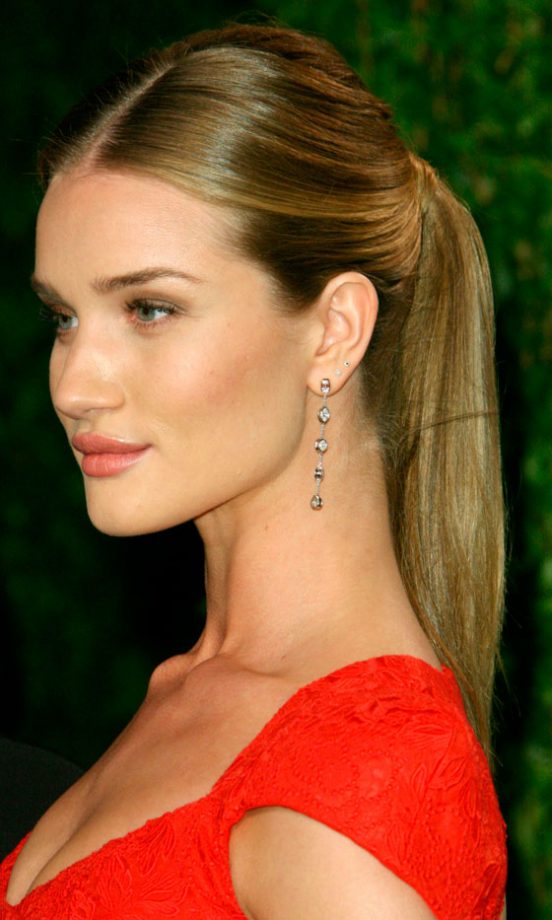 Rosie Huntington-Whiteley's Hair In This Uber Sleek Ponytail Will Go With Any Outfit, 2012