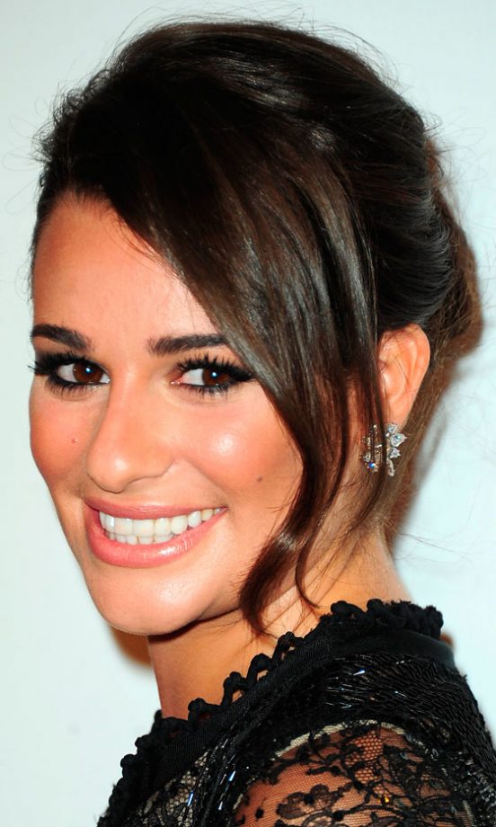 Lea Michele's Hair Works Well For A Wedding If You've Got A Sweeping Fringe, 2012