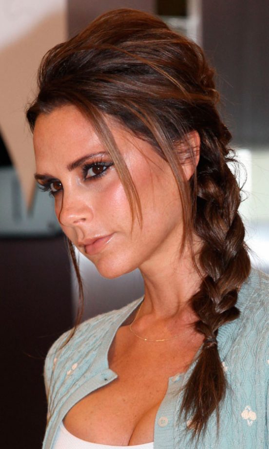 Victoria Beckham's Hair In This Plait Looks Unusual Yet Super Stylish, 2012