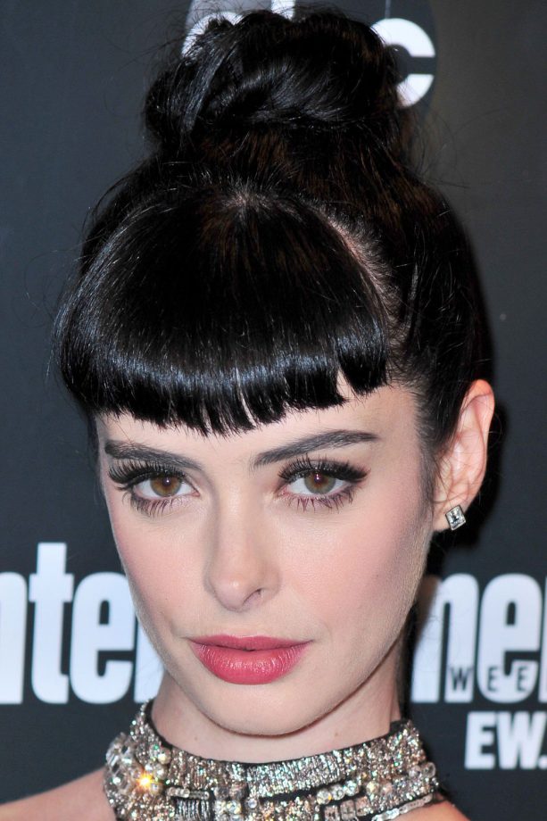 Krysten Ritter Teams Her Fringe With A Topknot At A Party In New York, 2012