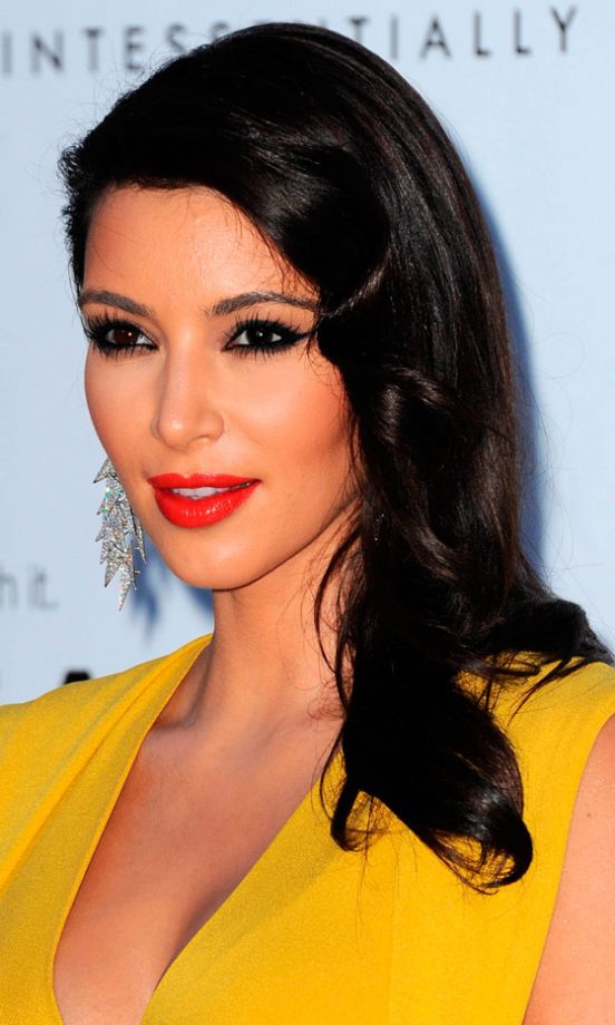Kim Kardashian's Hairstyle Is Simple Yet Elegant - Spot On For Weedings, 2012