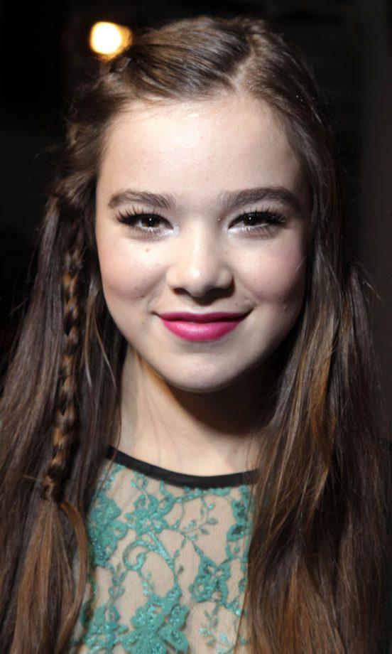 Hailee Steinfeld Goes For The No Fuss Option With A Single Side Braid, 2012