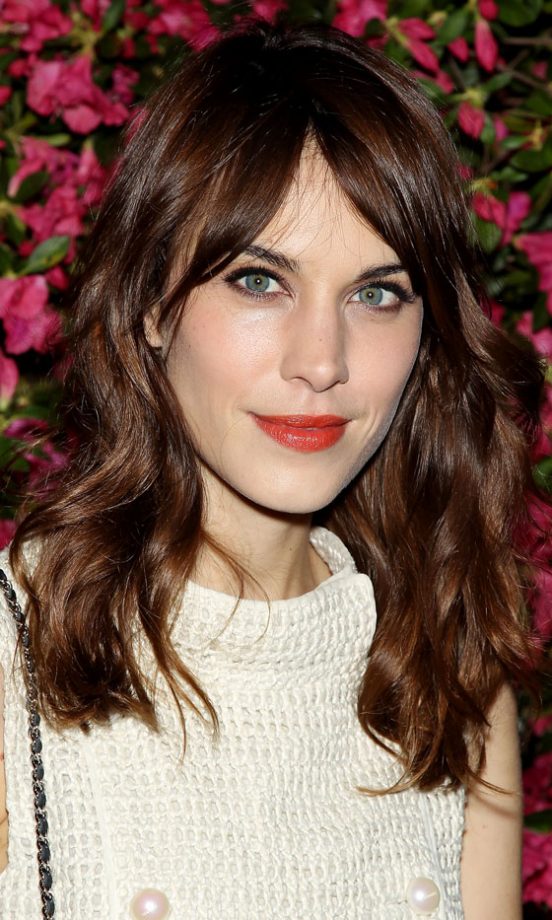 Alexa Chung Frames Her Face With Her Trademark Waves, 2013