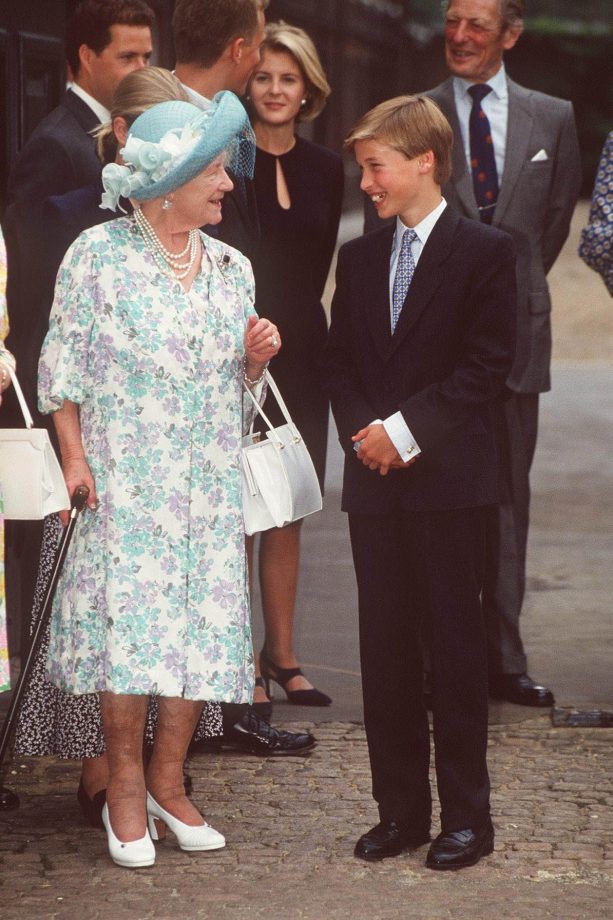 Prince William With His Great Grandmother To Celebrate Her 94th Birthday, 1994