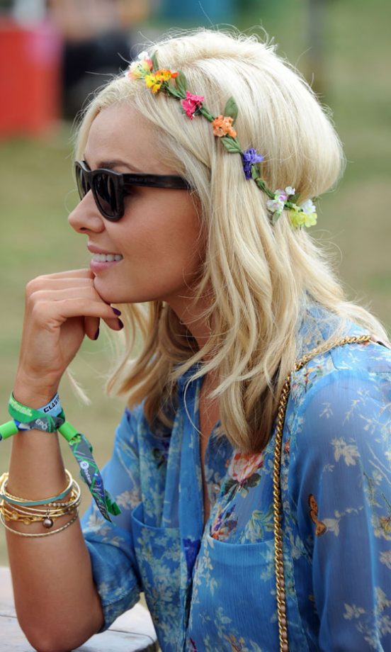 Katherine Jenkins Does Festival Hair Like A Pro, 2013
