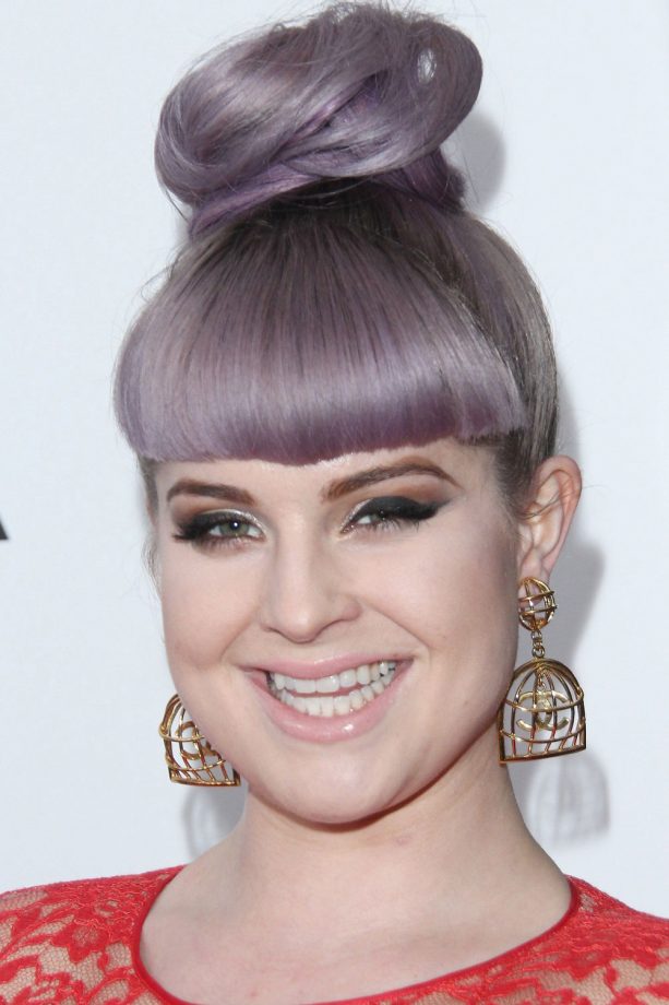 Kelly Osbourne Rocks A Purple Topknot At The AmfAR Inspiration Gala, 2013