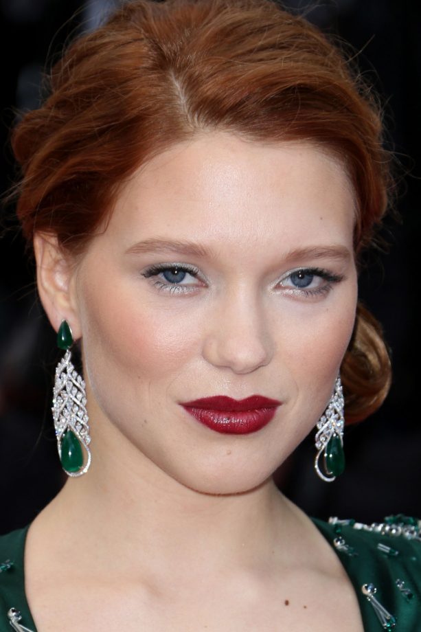 Lea Seydoux Styles Her Hair Into A Low Updo For Cannes Film Festival, 2014
