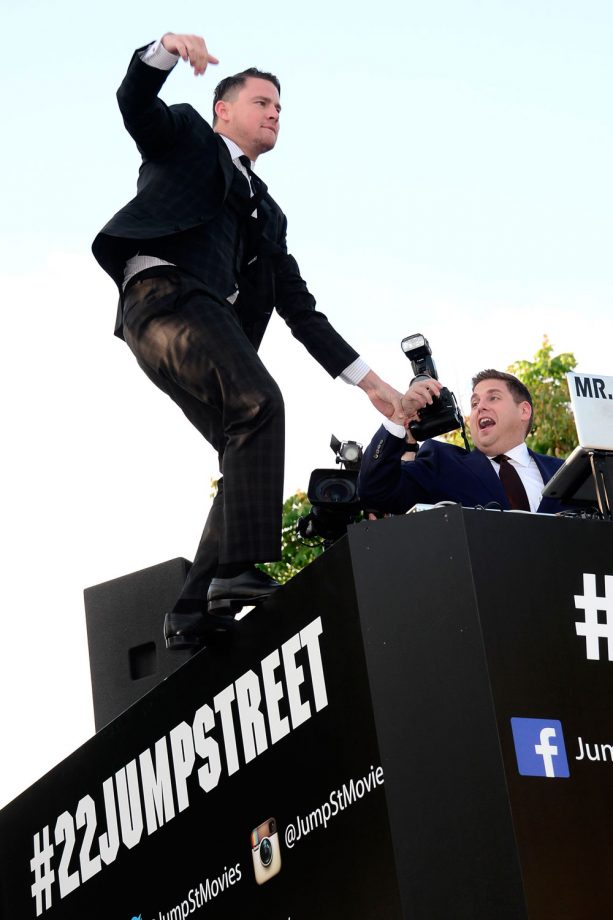 Channing Tatum Jokes Around With Jonah Hill At The LA Premiere Of 22 Jump Street', 2014