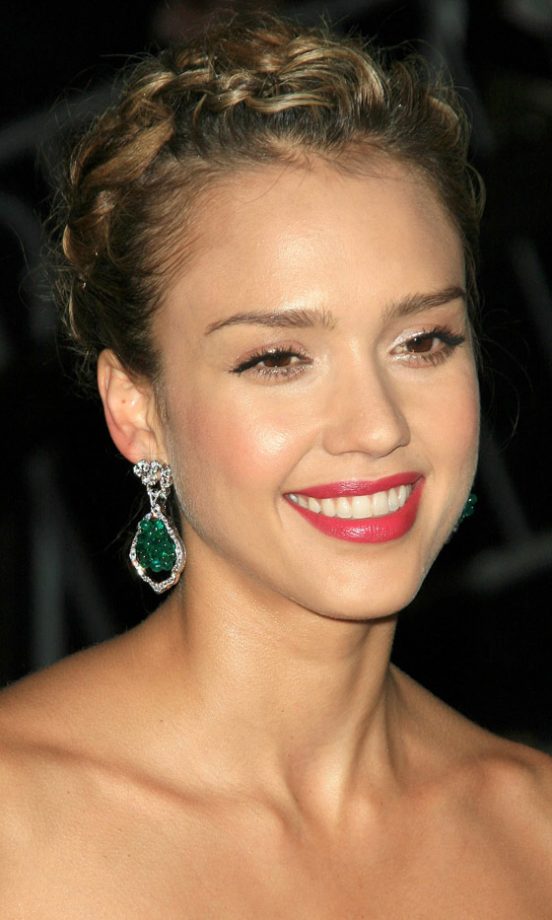 Jessica Alba's Cute Halo Braid Makes For Amazing Wedding Hair, 2009