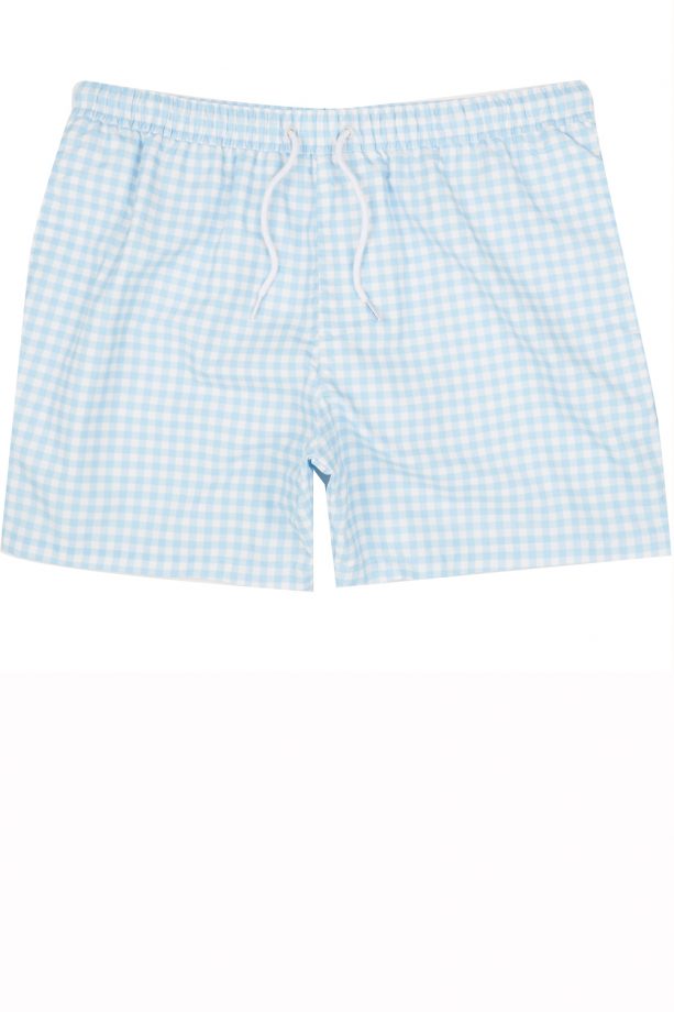 River Island Blue Gingham Swim Shorts, £20