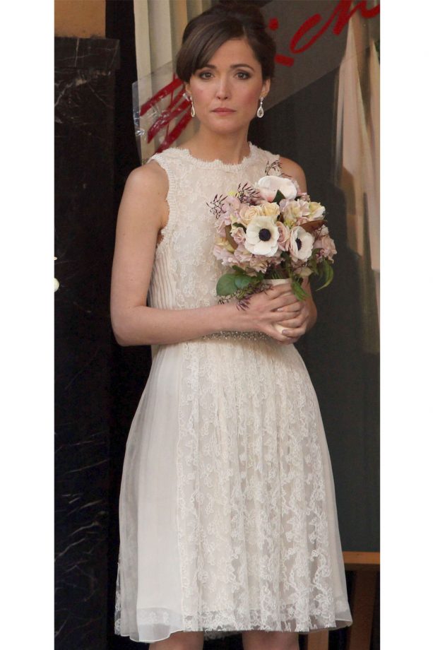 Rose Byrne Rocks A Little White Dress To A Sydney Wedding, 2012