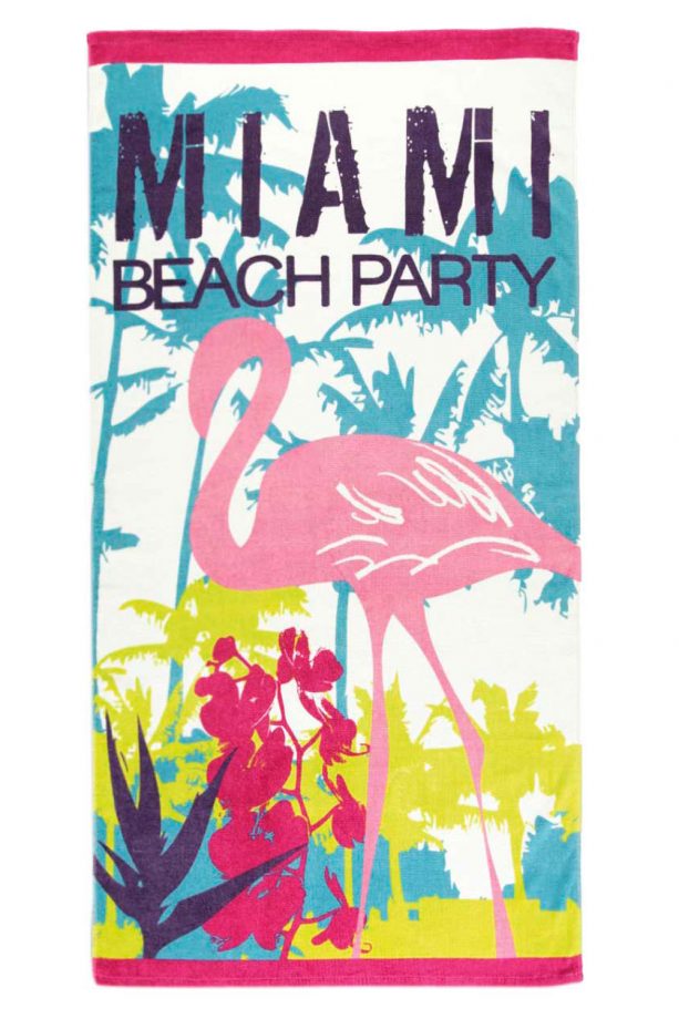 Matalan Oversized Miami Beach Party Beach Towel