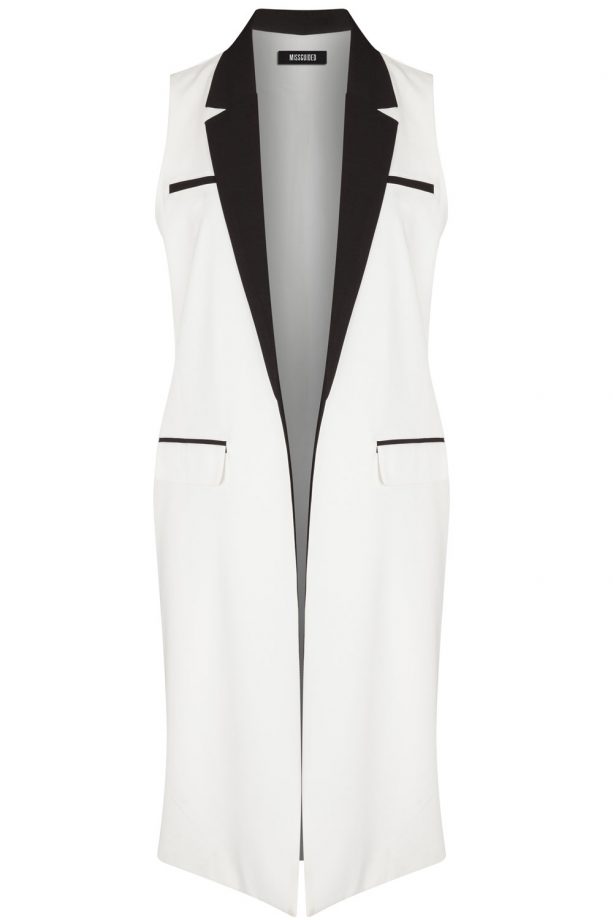 Missguided Sleeveless Monochrome Jacket, £30