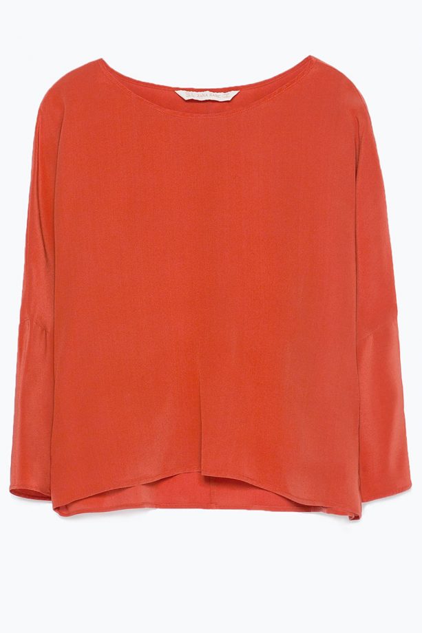 Zara Drop Sleeve Silk Shirt, £29.99