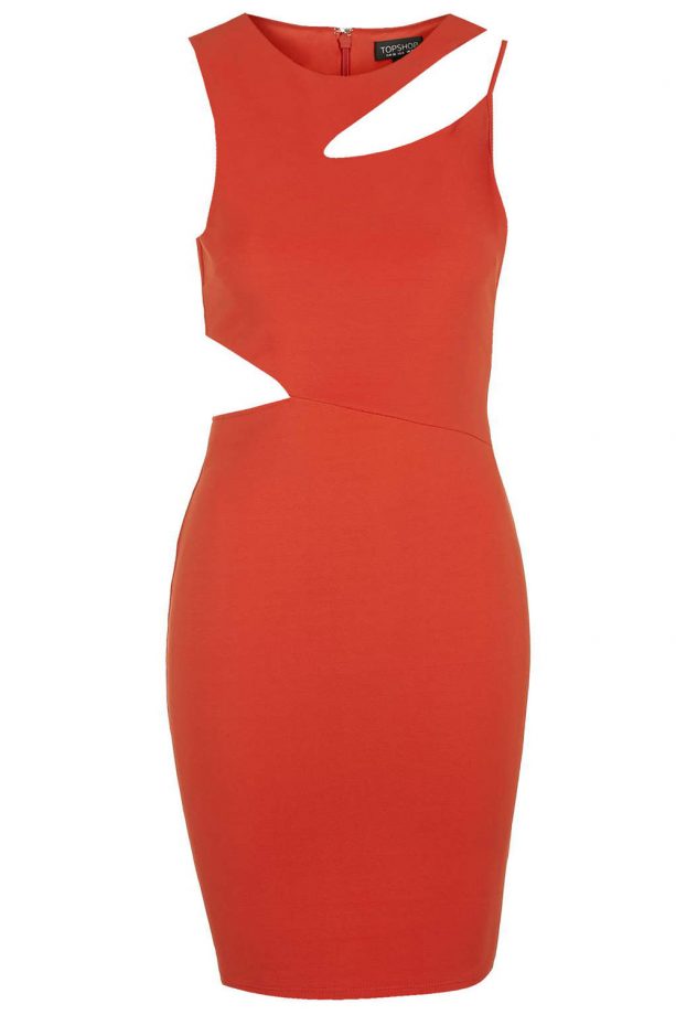 Topshop Asymmetric Splice Bodycon Dress, £30