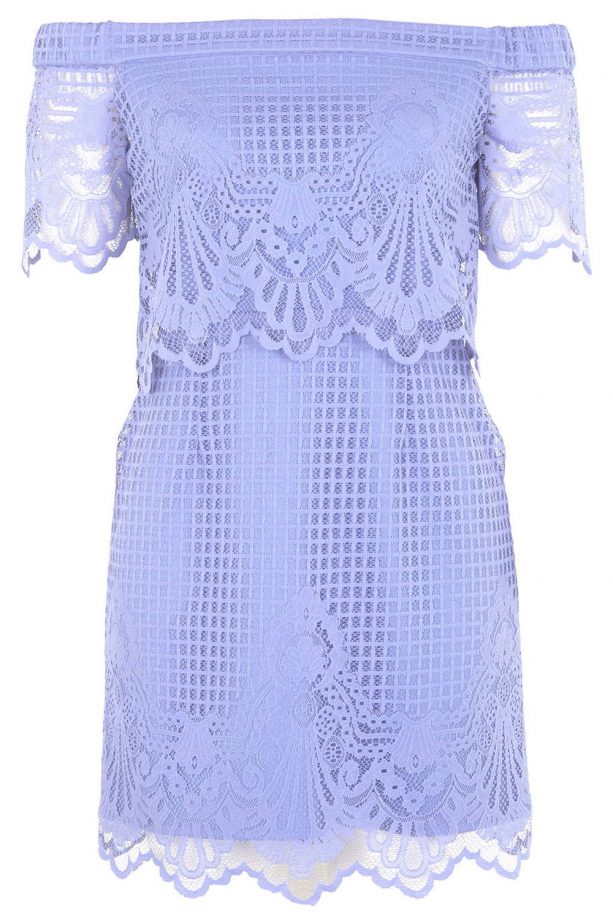 Topshop Petite Lace Bardot Dress, £46