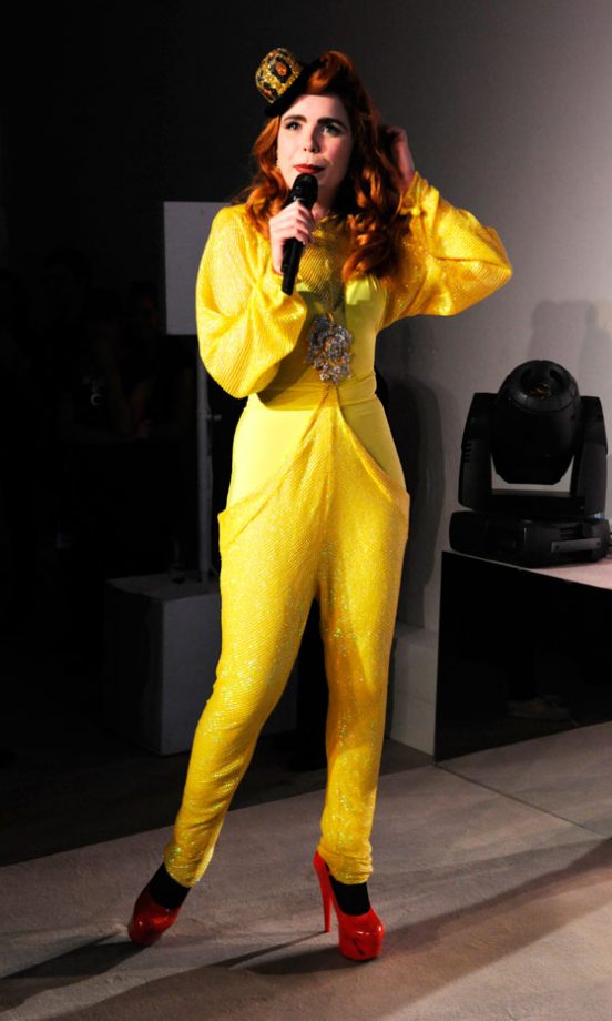 Paloma Faith Is A Breath Of Fresh Air In A Lemon Yellow Jumpsuit At The Saatchi Gallery, April 2010