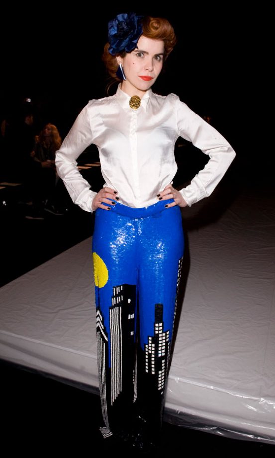 Paloma Faith's City Skyline Trousers Went Down A Treat At The Ashish A/W10 Show, February 2010