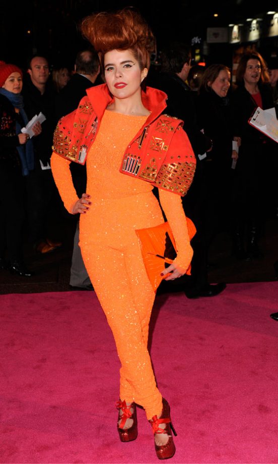 Darling Clementine: Paloma Faith Wears Head-To-Toe Orange For The St Trinian's 2 Film Premiere, December 2009