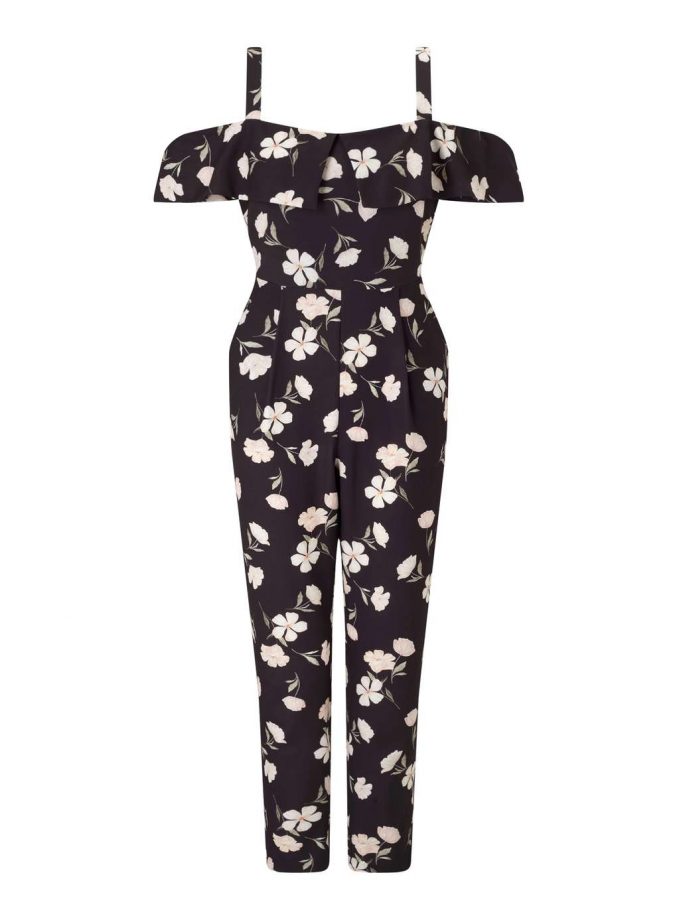 MS Petite Dark Navy Cold Shoulder Jumpsuit £55