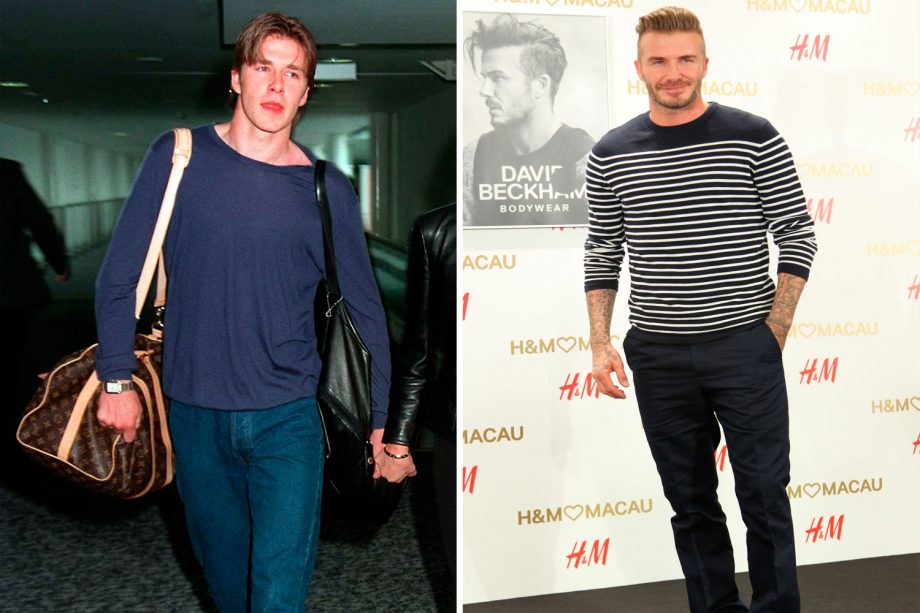 David Beckham With Victoria Back In 1997 And Now At H&M Launch, 2015