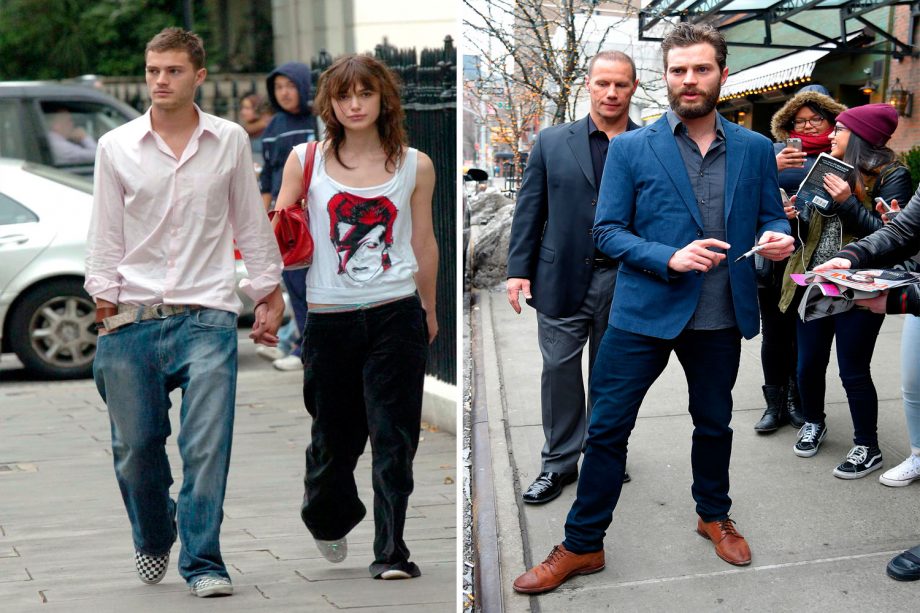 Jamie Dornan Dressed Laid Back In 2004 And Looking Sharp In 2015