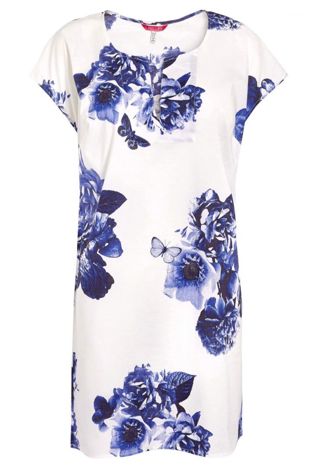 Joules Joley Cream Butterfly Floral Cover Up Tunic, £30