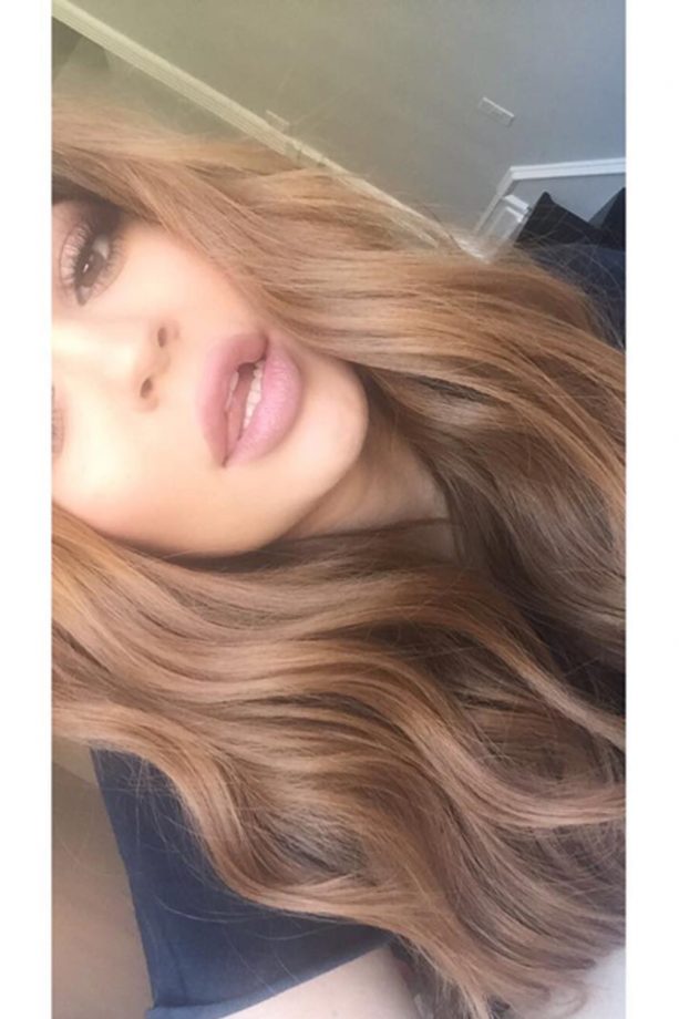 Kylie Jenner Snapchats A Photo Of Her Bronde Wig, 8th August, 2015